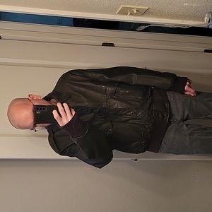 Gino Leather Fundamental Fashion, XL Tall, brown leather bomber jacket